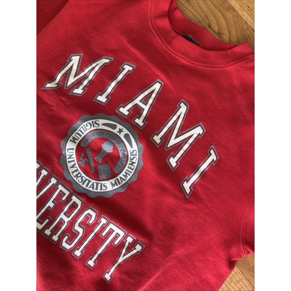 Jansport‎ Miami University Mens Large Red Good Vintage Crewneck Sweatshirt